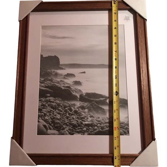 16”x20” Matted to 11”x14” Wood Wall Frame Midtone Woodgrain - Threshold - Picture 9 of 10